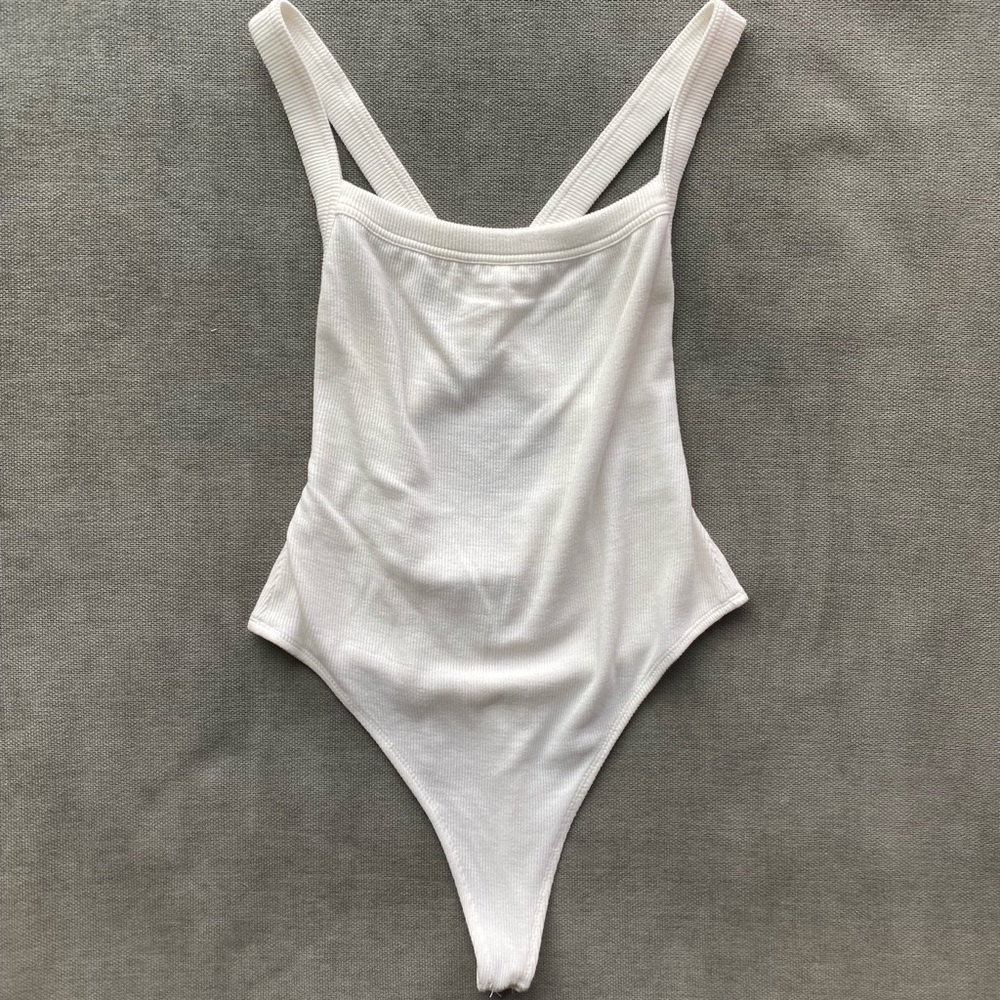 Privacy Please White Bodysuit